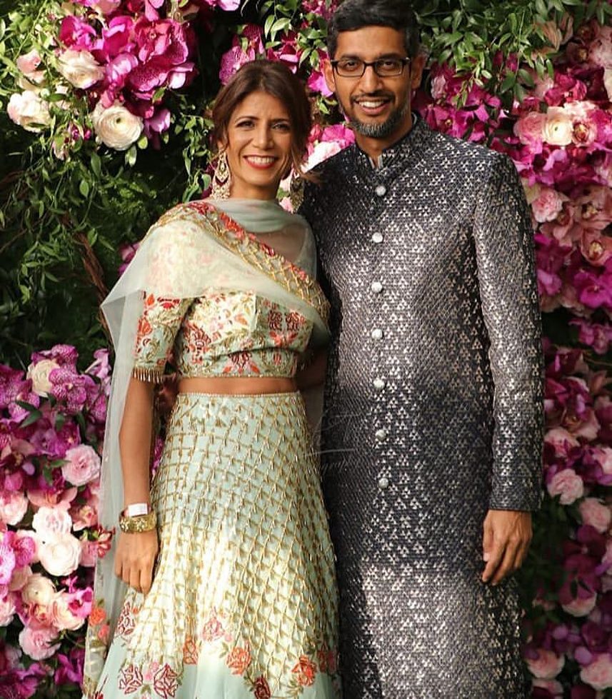 Sundar Pichai With his Wife 