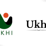 Ukhi logo with abstract design