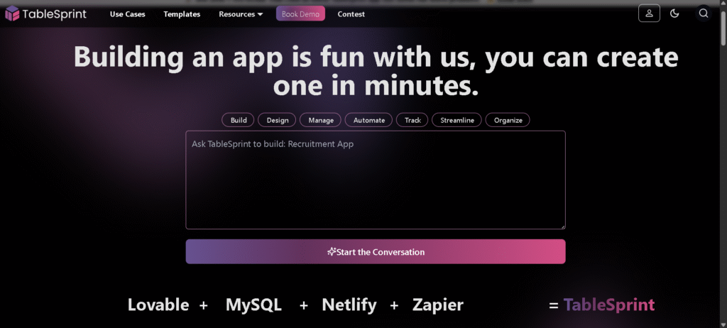 TableSprint App