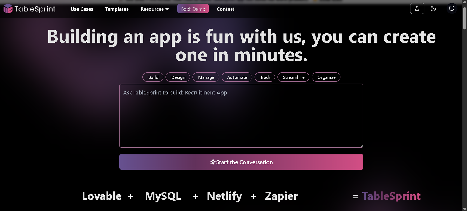 TableSprint App