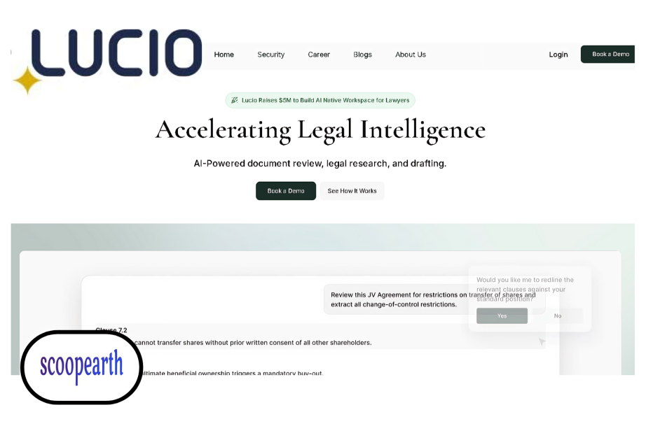 Lucio, an AI-powered legal technology startup, raised $5 million in seed funding
