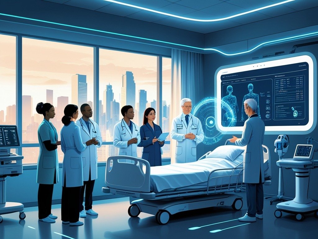 AI in health care enhances patient care, medical diagnostics, and healthcare innovation through advanced artificial intelligence technologies and data-driven solutions.