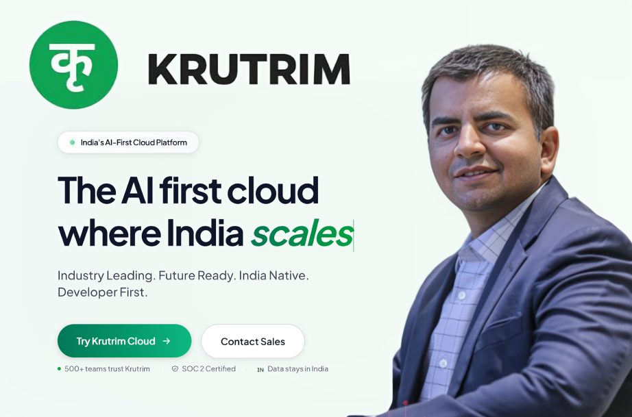 Krutrim cloud infrastructure pivot with ₹300 crore revenue growth in FY26 India AI startup