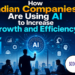 AI Adoption in Indian Companies illustrating how businesses use artificial intelligence to improve productivity, automate operations, increase efficiency, and drive business growth.