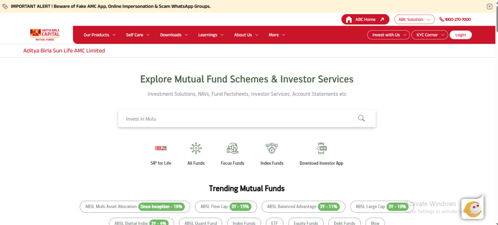 Aditya Birla Sun Life Mutual Fund