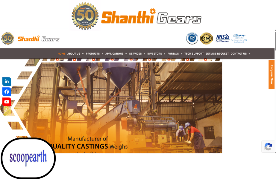 Shanthi Gears recorded a 17% rise in share price after Tube Investments raised its stake through a block deal