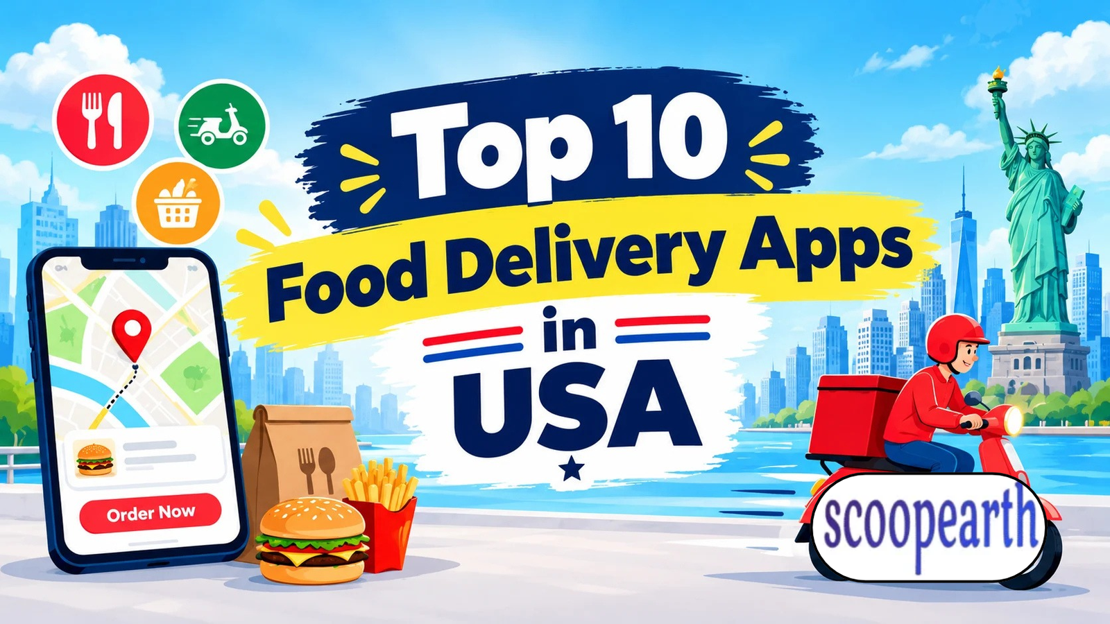 Top 10 Food Delivery Apps in USA