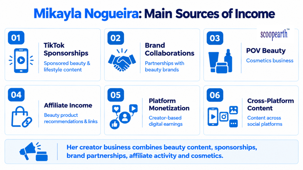 Mikayla Nogueira: Main Sources of income