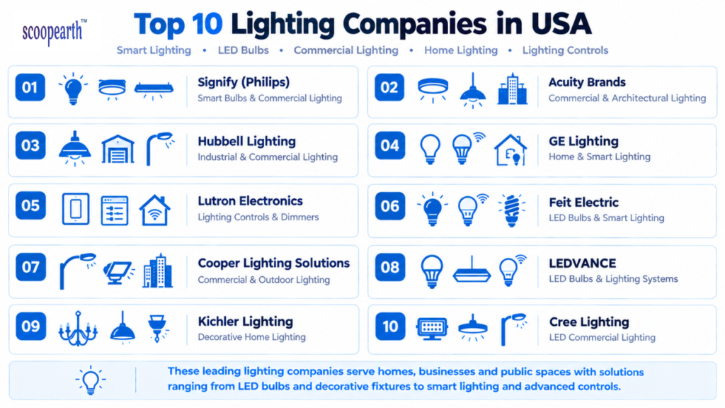 Top 10 Lighting Companies in USA