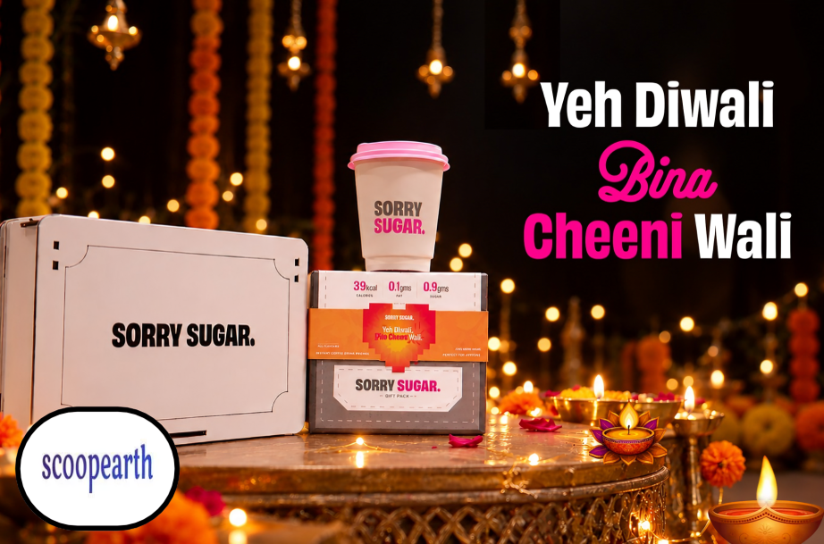 SORRY SUGAR Diwali campaign promoting zero-added-sugar celebrations