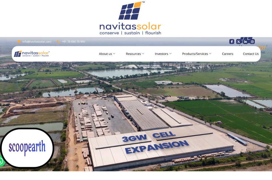 Navitas Solar 2.2 GW Solar Cell Manufacturing Plant in Gujarat